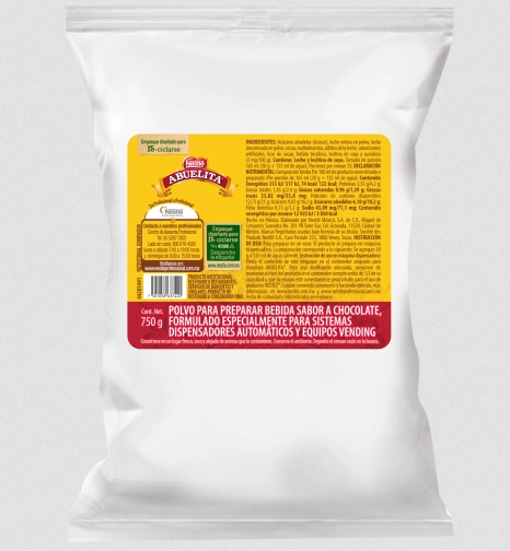Bolsa de chocolate en polvo ABUELITA® de 750 g para máquinas vending profesionales