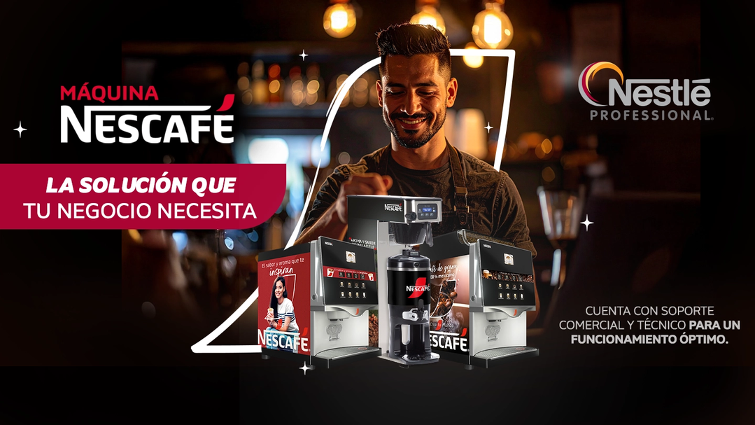 Tres referencias de máquinas de café para negocio NESCAFÉ® en México.